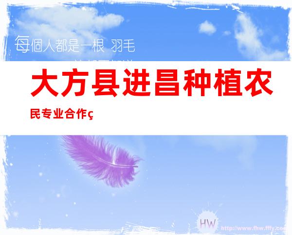 大方县进昌种植农民专业合作社