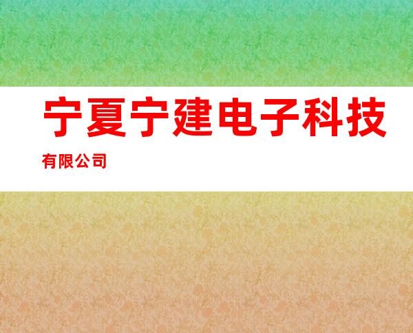 宁夏宁建电子科技有限公司