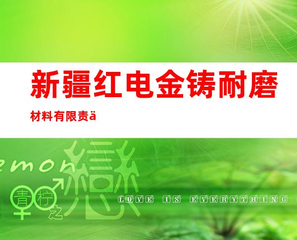 新疆红电金铸耐磨材料有限责任公司伊犁分公司